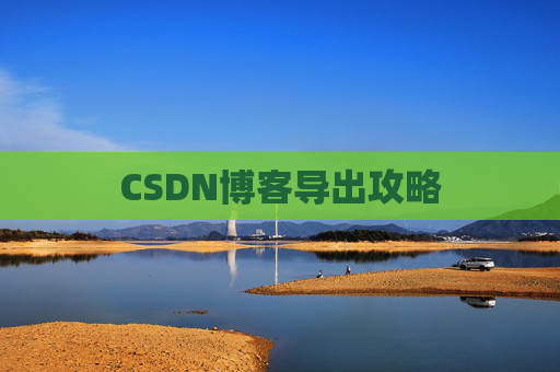 CSDN博客导出攻略